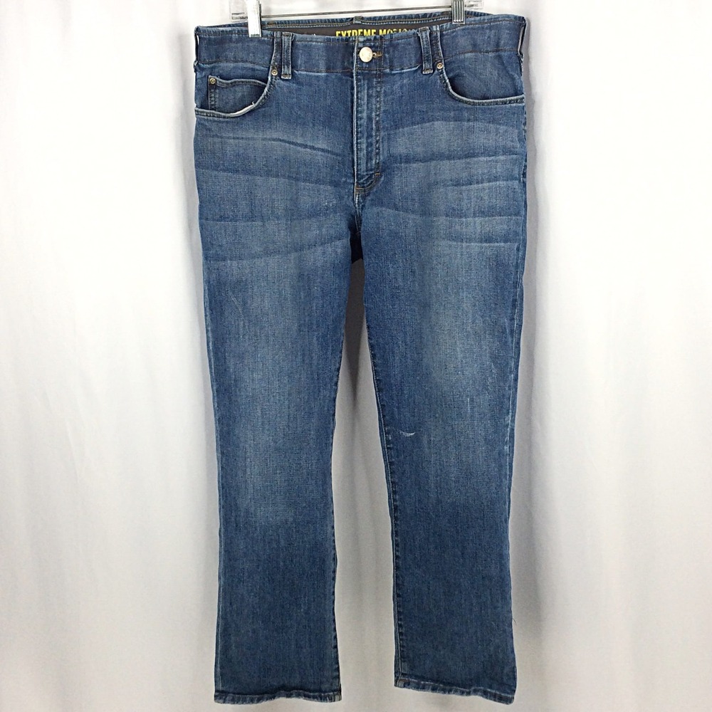 Lee Performance Extreme Motion Straight Fit Jeans Men's 38x30 Blue Medium Wash